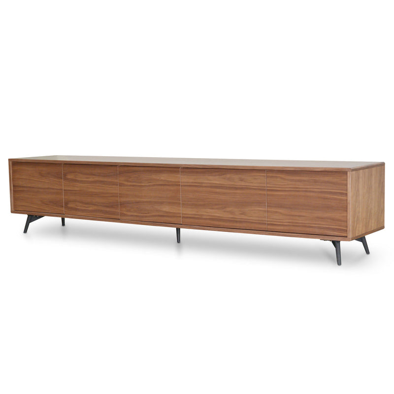 2.4m Entertainment TV Unit - Black Oak