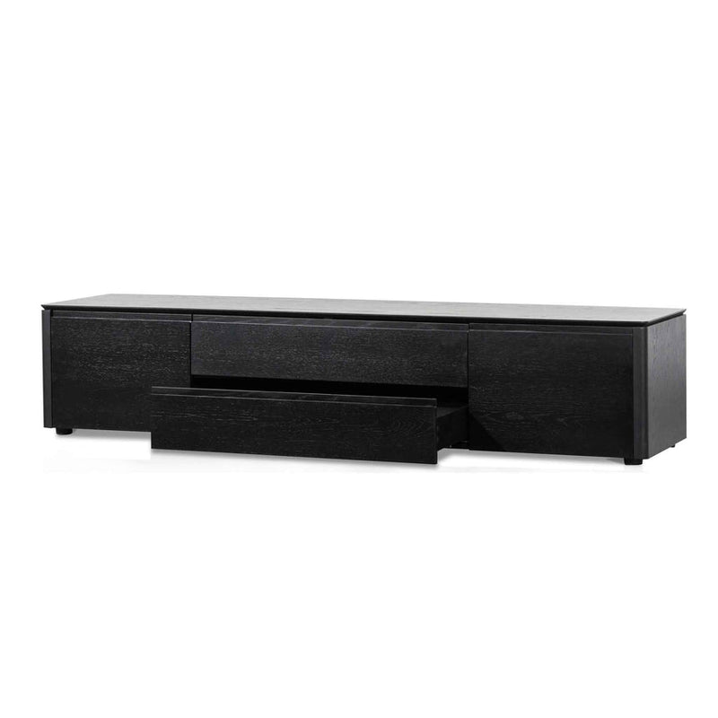 TV Entertainment Unit with Middle Drawer - Natural Oak