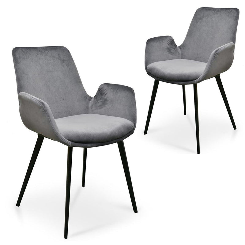 Dining Chair - Black PU (Set of 2)