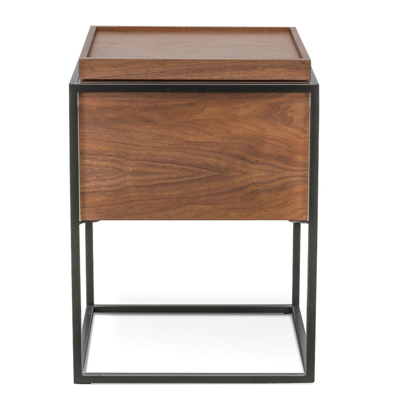 Oak Side Table - Walnut