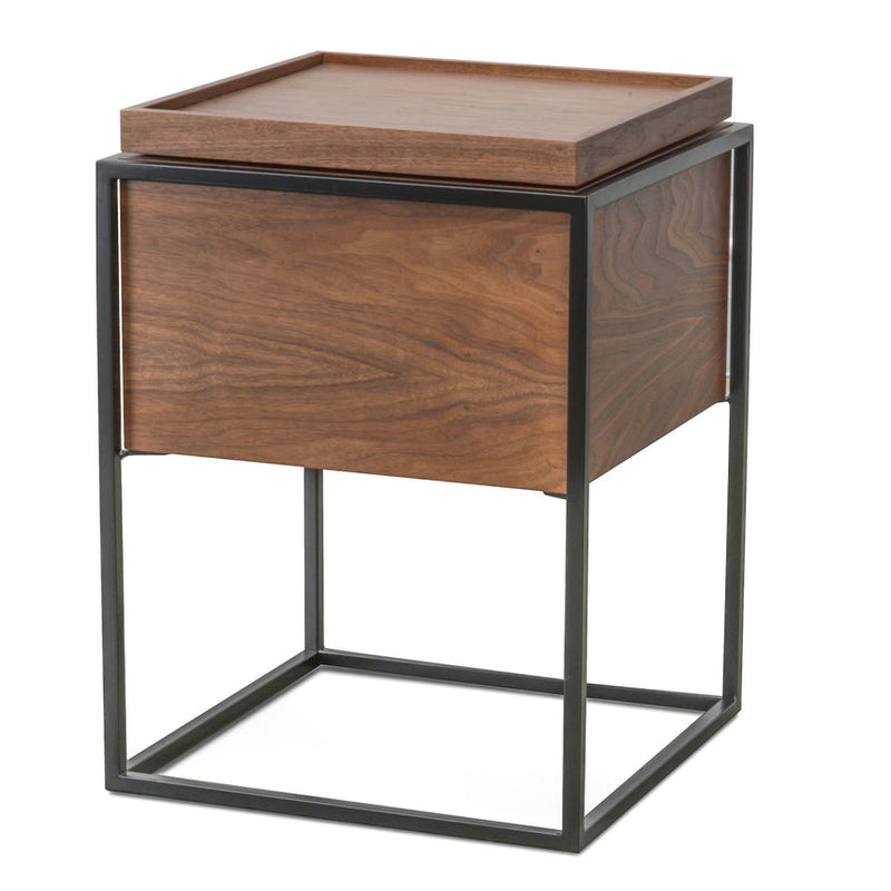 Oak Side Table - Walnut