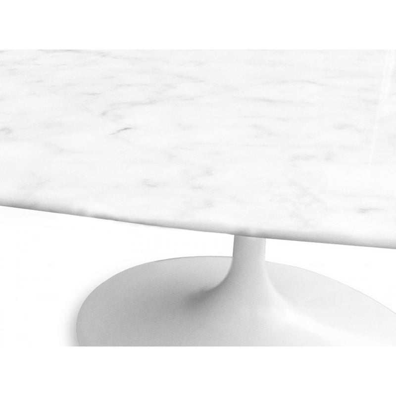 Marble Dining Table 120cm - Aluminium