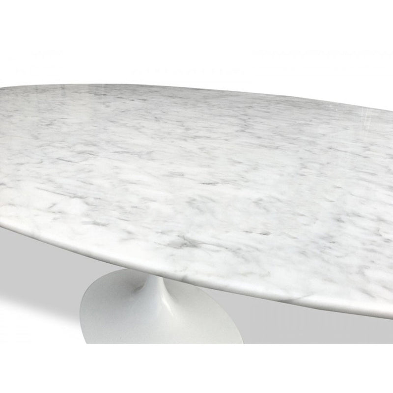 Marble Dining Table 120cm - Aluminium