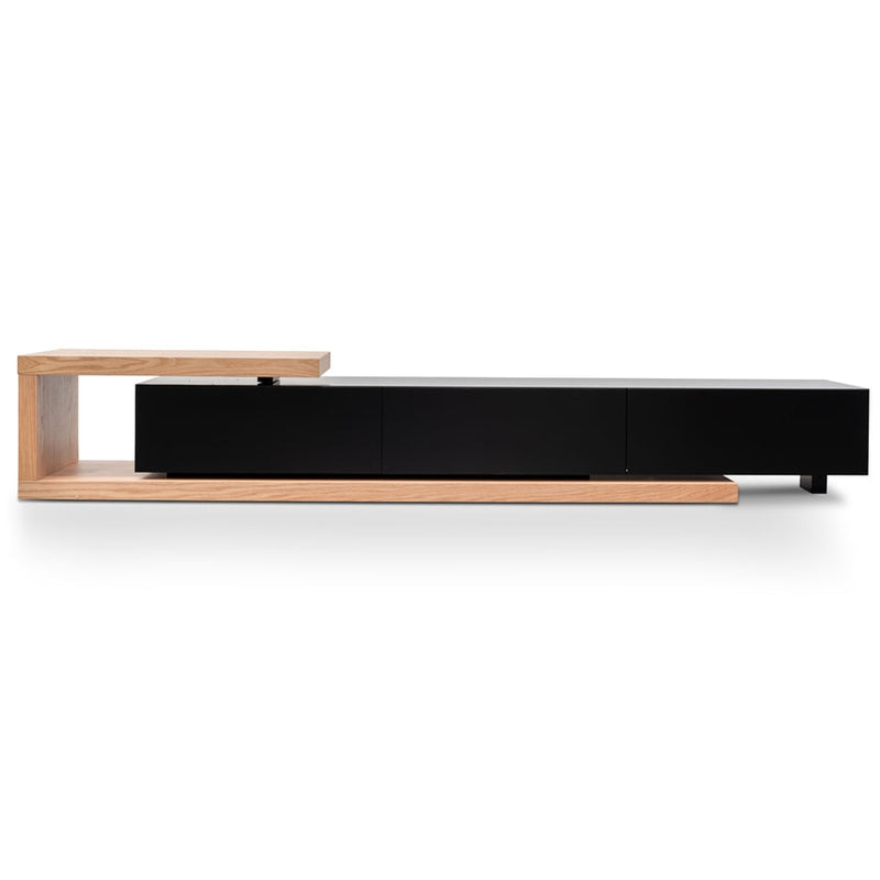 2.4m-3.07m TV Entertainment Unit - Walnut - White