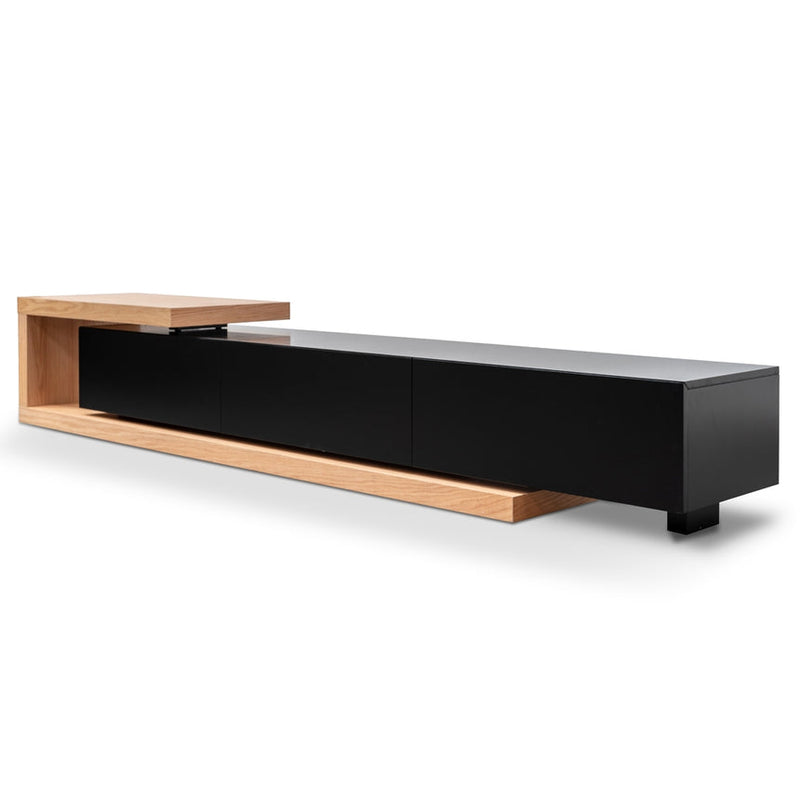 Lowline 2.4-3.07m Entertainment TV Unit - Full Black