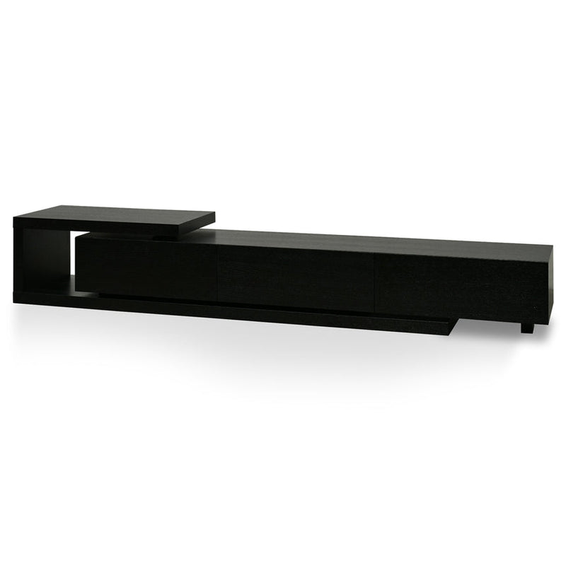 2.4m-3.07m TV Entertainment Unit - Walnut - White