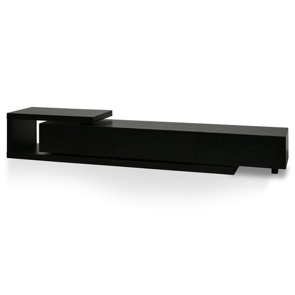 Lowline 2.4-3.07m Entertainment TV Unit - Full Black