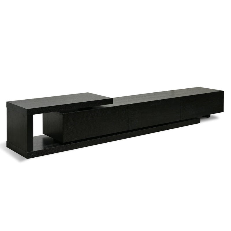 2.4m-3.07m TV Entertainment Unit - Walnut - White