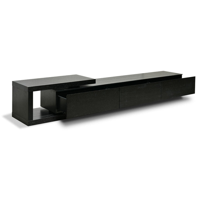 Lowline 2.4-3.07m Entertainment TV Unit - Full Black