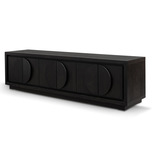 2m Entertainment TV Unit - Textured Espresso Black