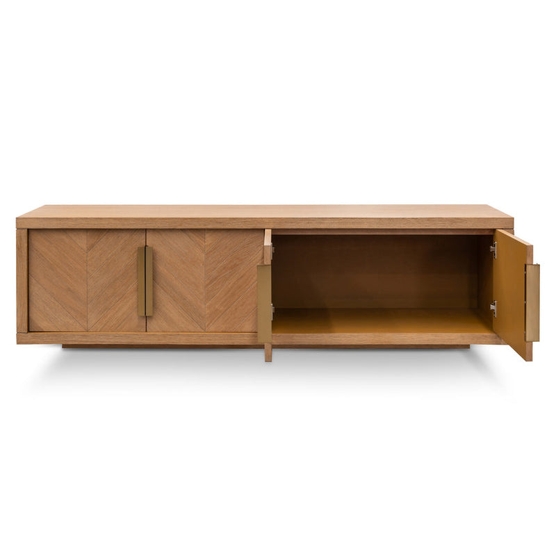 1.8m Entertainment TV Unit - Dusty Oak