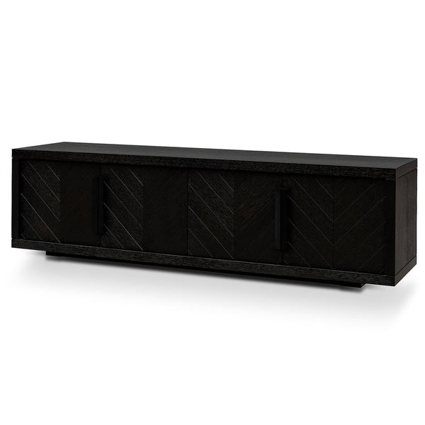 1.8m Entertainment TV Unit - Textured Espresso Black