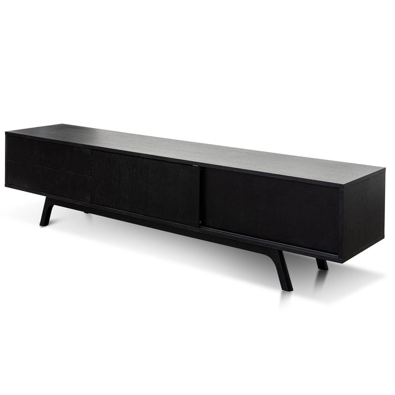 2.1m TV Unit - Full Black