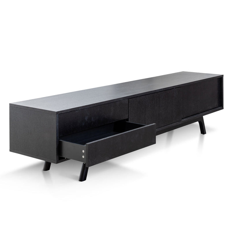 2.1m TV Unit - Full Black