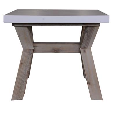 CHARLESTON LAMP TABLE 60X60X50CM-WHITE TOP