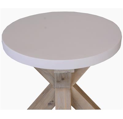 CHARLESTON ROUND LAMP TABLE DIA50X50CM-WHITE TOP