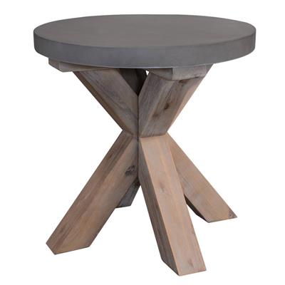 CHARLESTON ROUND LAMP TABLE DIA50X50CM GREY TOP