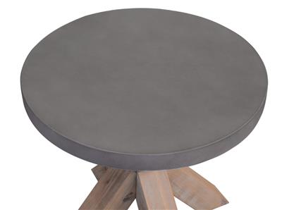 CHARLESTON ROUND LAMP TABLE DIA50X50CM GREY TOP