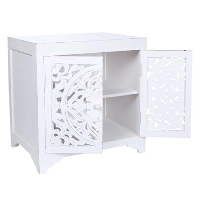 DIAS BESIDE TABLE 58X42X58CM-WHITE ANTIQUE