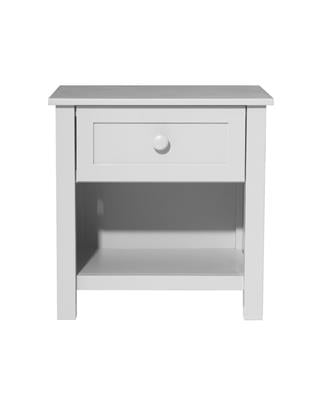 JESSE 1DRW/SHELF BEDSIDE 40X53X53.5CM-WHITE