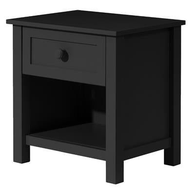 JESSE 1DRW/SHELF BEDSIDE 40X53X53.5CM-BLACK