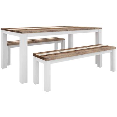 DOVER 200CM DINING TABLE WITH BENCHES 3PC-KIT