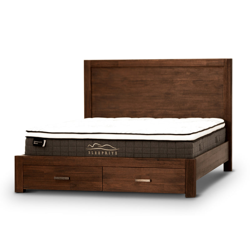 Zurich Queen Bed Tallboy With Bedsides 4pc-Set