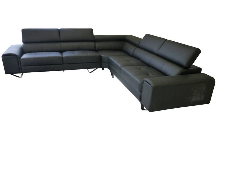 Bellagio Corner Sofa 2s+cnr+2s Black