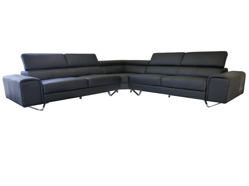 Bellagio Corner Sofa 2s+cnr+2s Black