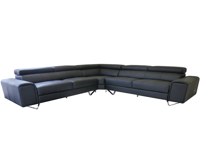 Bellagio Corner Sofa 2s+cnr+2s Black