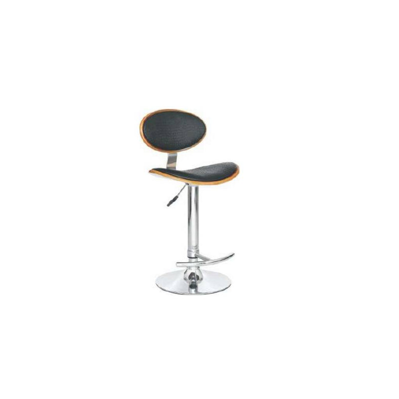 Loko Bar Chair Chrome Black Pu