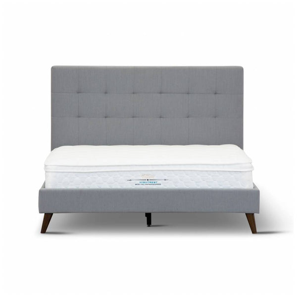 Yulara King Single Bed 115x223.5x106 Cm Grey