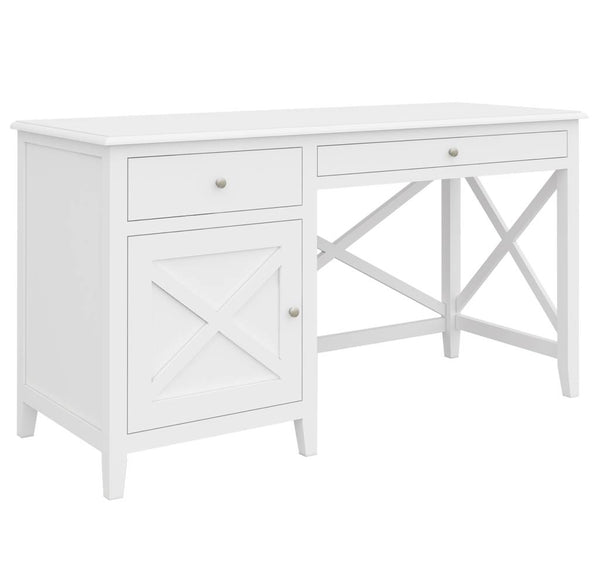 Hampton Student Desk 2 Drw &dr 140x55x76cm-White