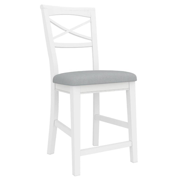 Hampton Bar Chair Fabric Seat 46x58x103cm-White