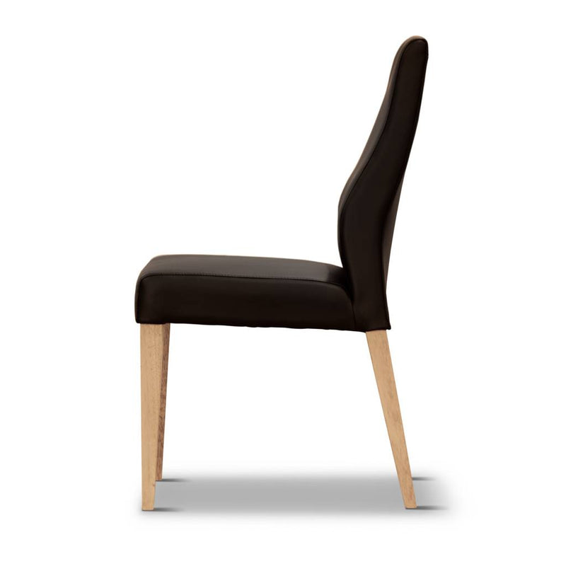 Highland Dining Chair Pu 46x62x97cm Black