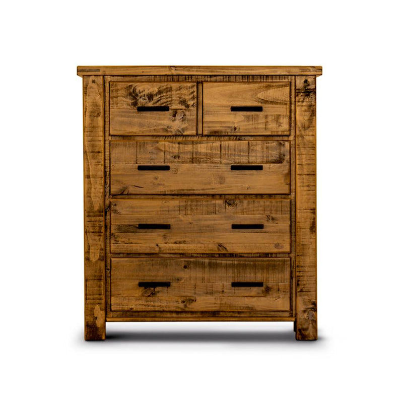 Outback Tallboy 2 Over 3 Drws 105x43x118cm-Oak