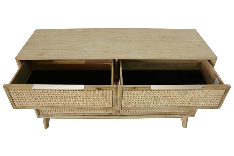 Malmo Dresser 140x45x82cm-brushed Smoke