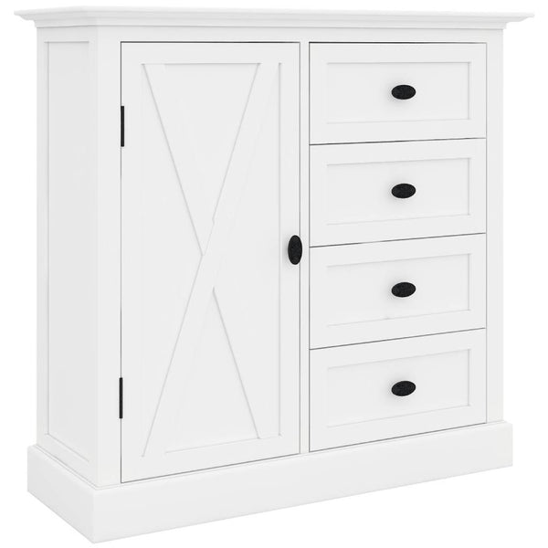 Sahara Tallboy 1 Dr/4 Drw 118x45x120-White