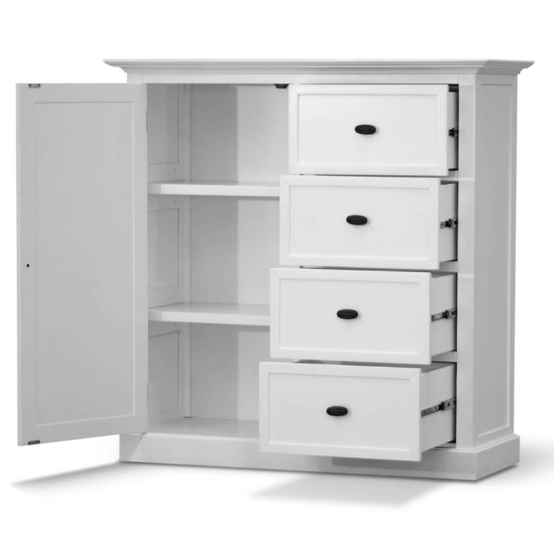 Sahara Tallboy 1 Dr/4 Drw 118x45x120-White