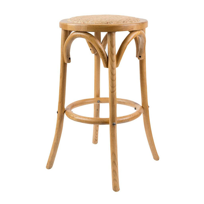 Cafe Kitchen Stool 39 Dia X 66cm-Oak