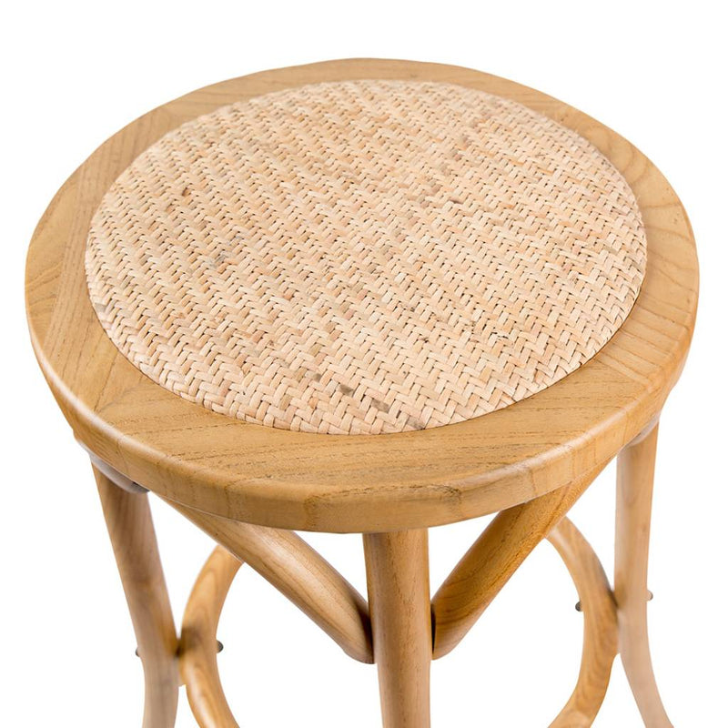 Cafe Kitchen Stool 39 Dia X 66cm-Oak