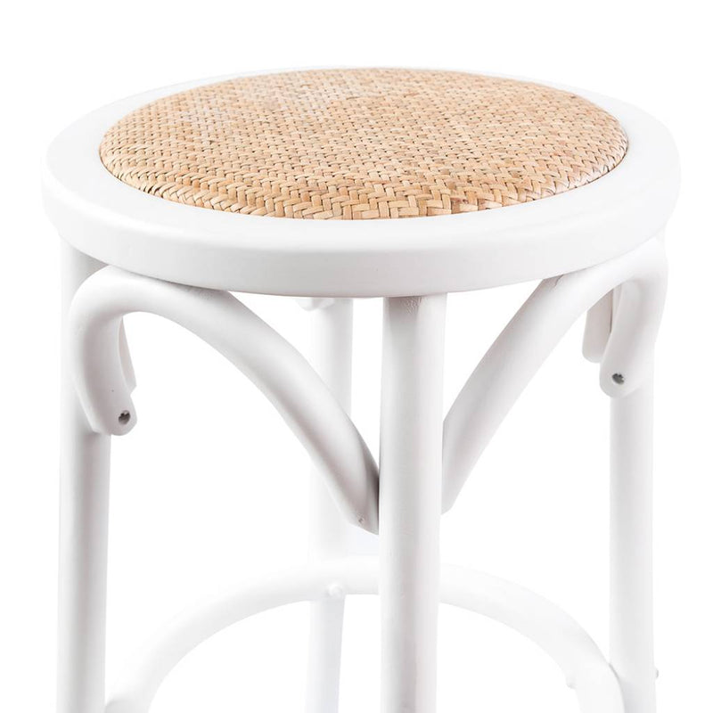 Cafe Kitchen Stool 39 Dia X 66cm-White