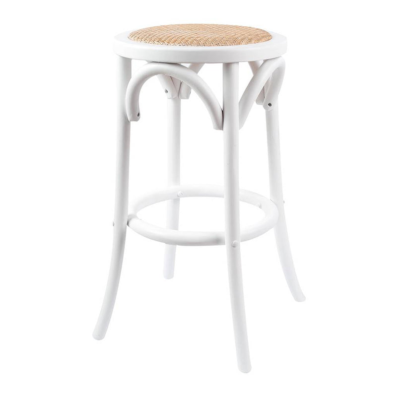 Cafe Kitchen Stool 39 Dia X 66cm-White