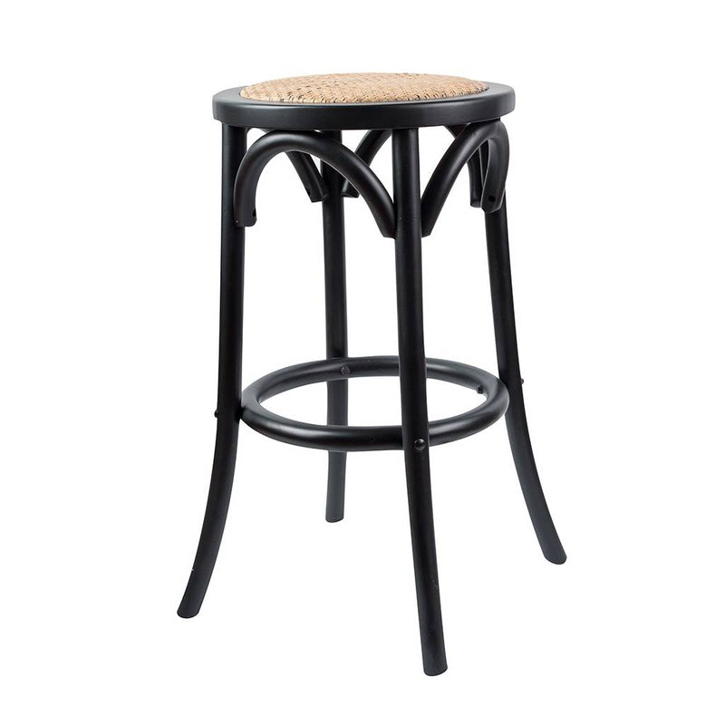 Cafe Kitchen Stool 39 Dia X 66cm-Black