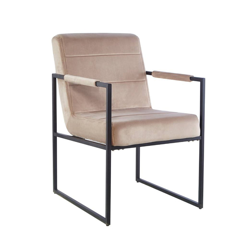 Conrad Velvet Dining Chair 75x57x92-Beige