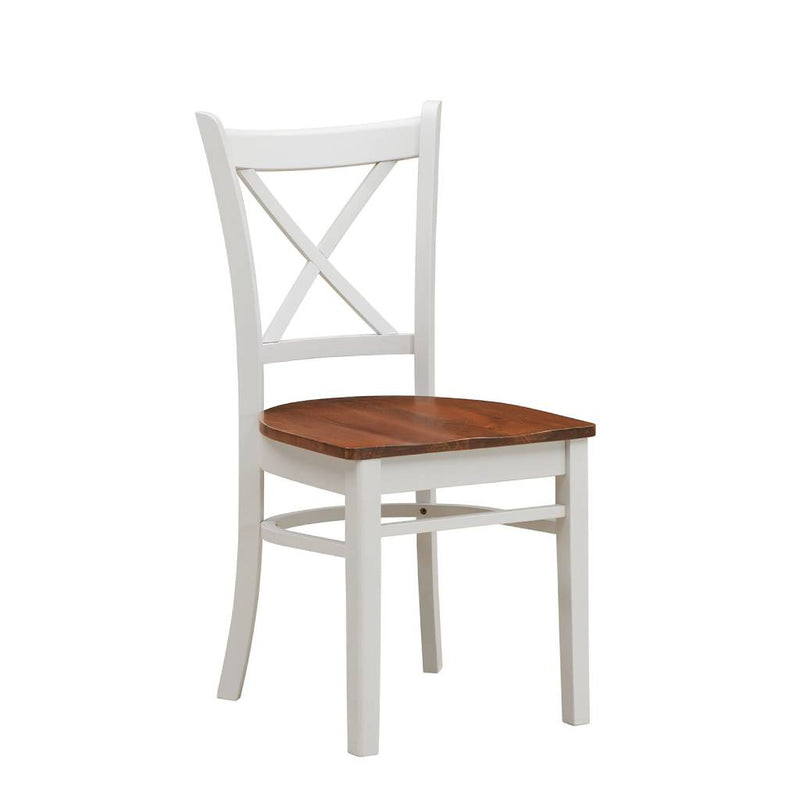 Hobart Dinning Chair 44x43.5x89-Wht/Oak