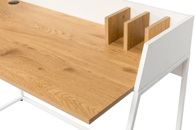 Kennet Work Desk 120x62x89cm-White/Oak