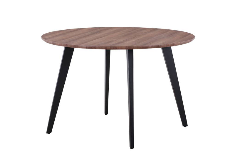 Reyes Dining Table Dia.120x76cm-oak/san Blk Leg