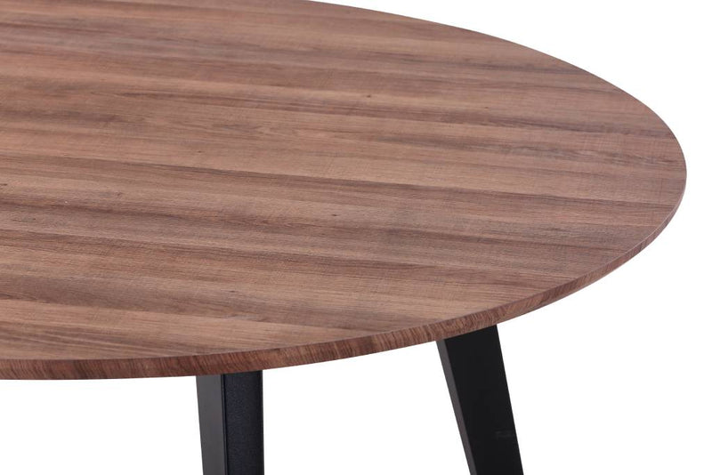 Reyes Dining Table Dia.120x76cm-oak/san Blk Leg