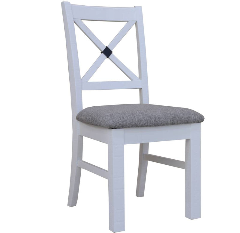 Sahara Fab Dining Chair 46x56x98cm-Choc/Wht